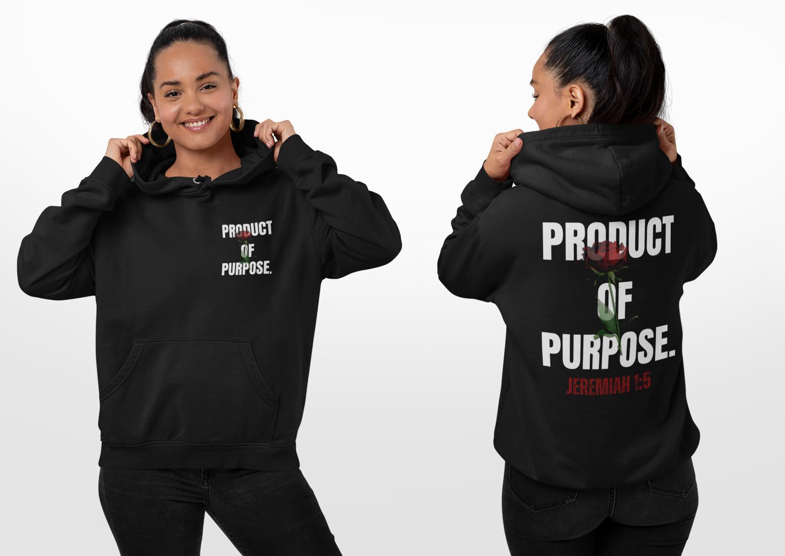 Product Of Purpose Black Hoodie